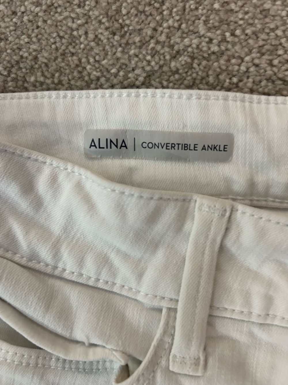 NYDJ White Cropped Ankle Pants - Picture 5 of 6